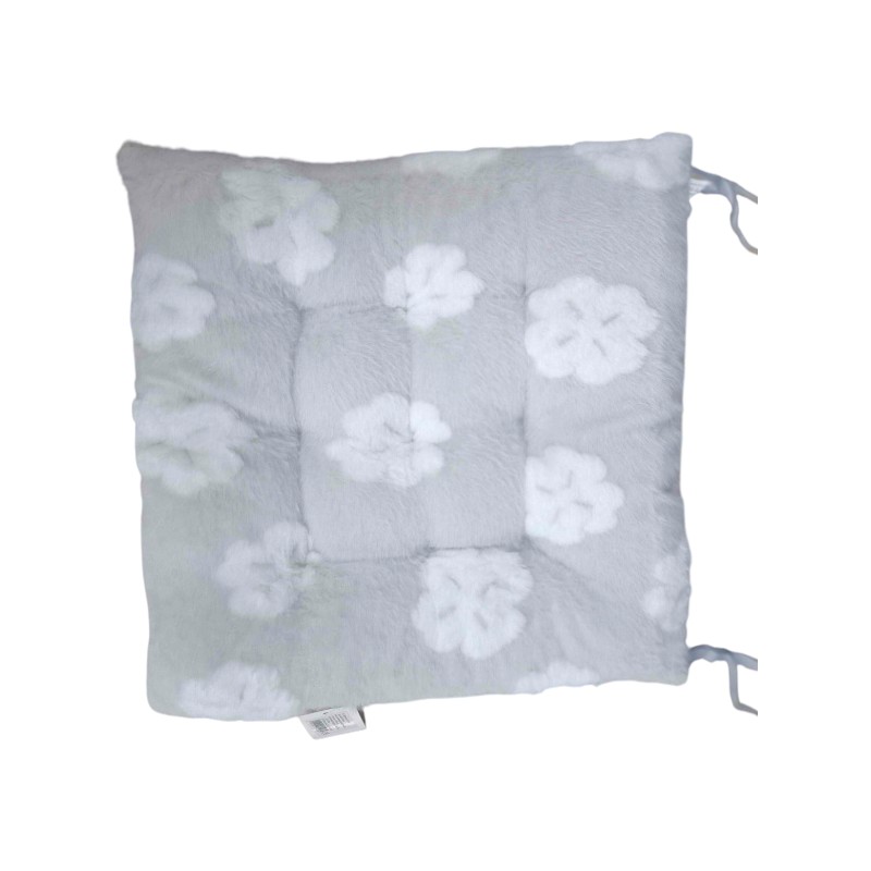 Μαξιλάρι καρέκλας γούνινο - 40x40cm - 571526 - Grey