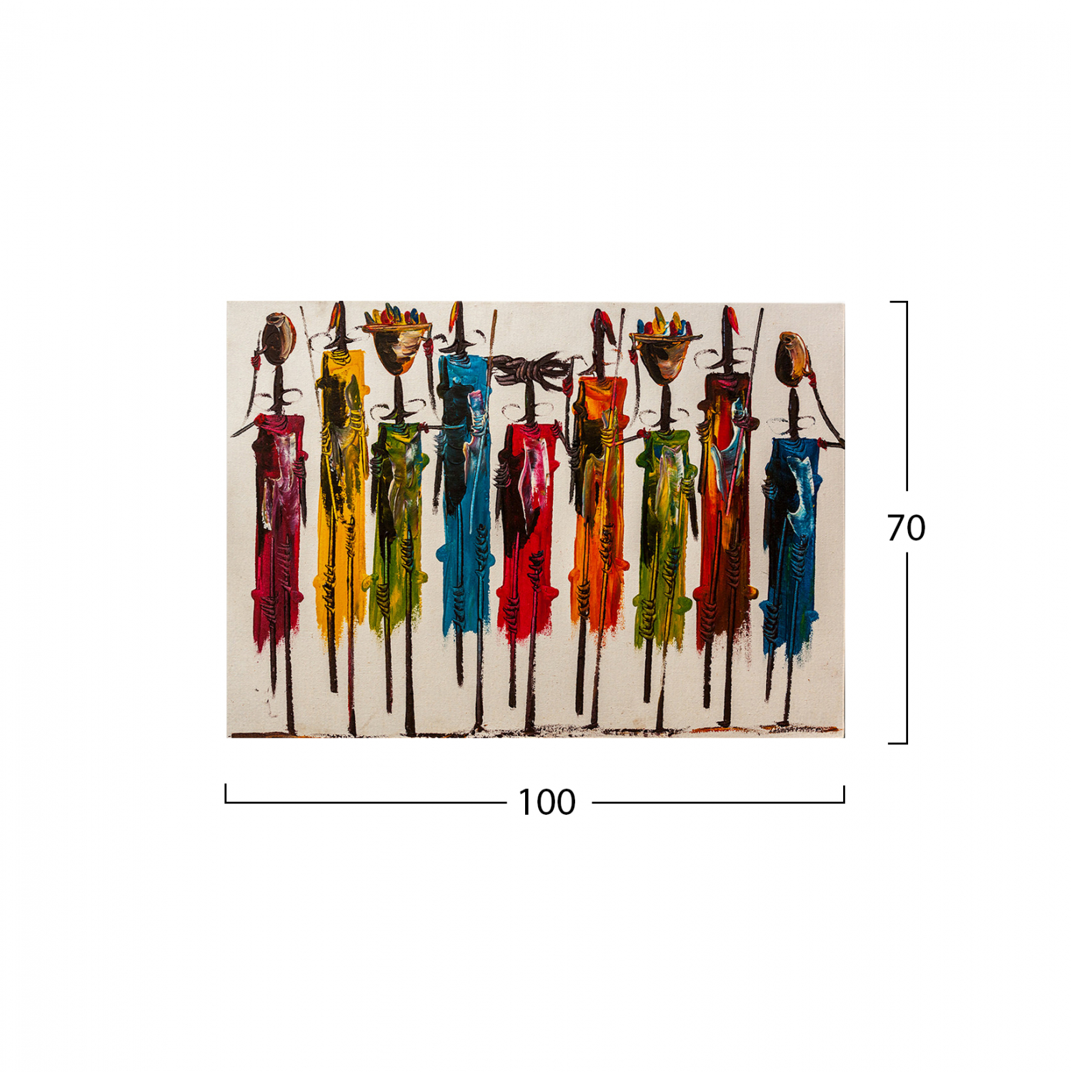 ΠΙΝΑΚΑΣ ΚΑΜΒΑΣ COLORFUL AFRICAN ART FB97197.02 100X3X70 εκ. - Image 2