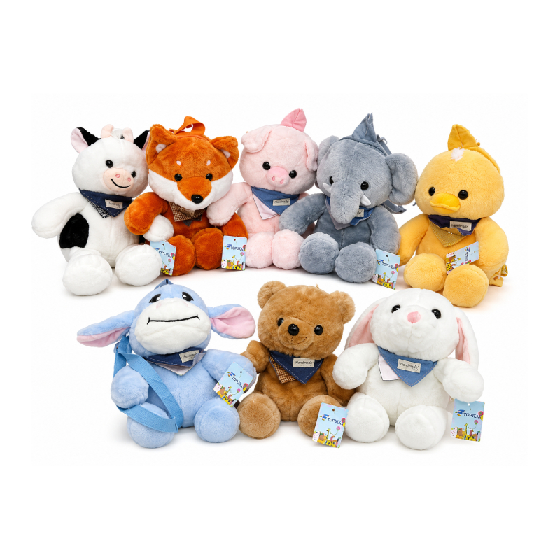 Παιδικό Λούτρινο Σακίδιο Πλάτης Ζωάκια 36cm - Kids Plush Animal Backpack 36cm 072087 - Image 2