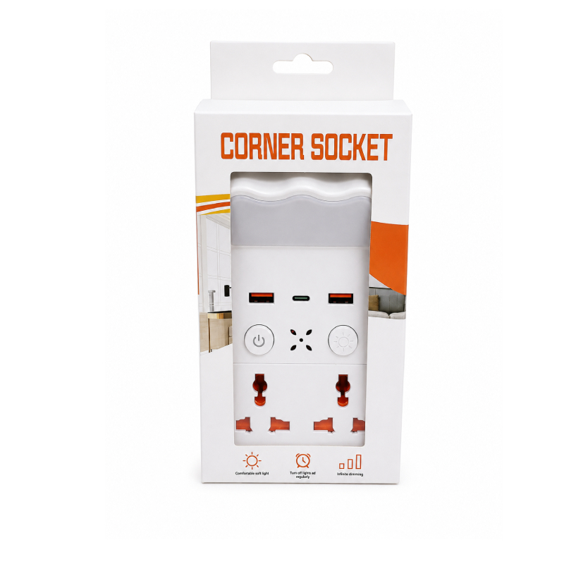 θύρες φόρτισης USB και φωτισμό LED σε μία компакт σχεδίαση. Τοποθετείται εύκολα σε γωνίες ή επιφάνειες