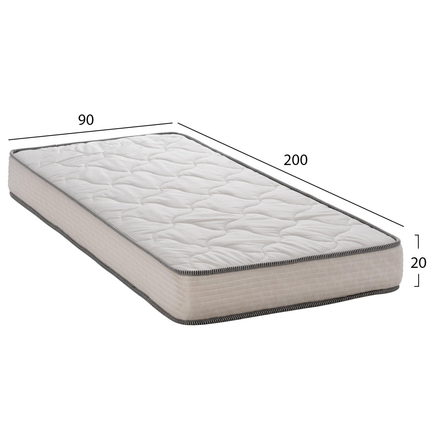 ΣΤΡΩΜΑ DREAMTOPIA ΣΕΙΡΑ RELIEF FB9653.90-200 BONNELL SPRING 90x200x20Y εκ. - Image 2