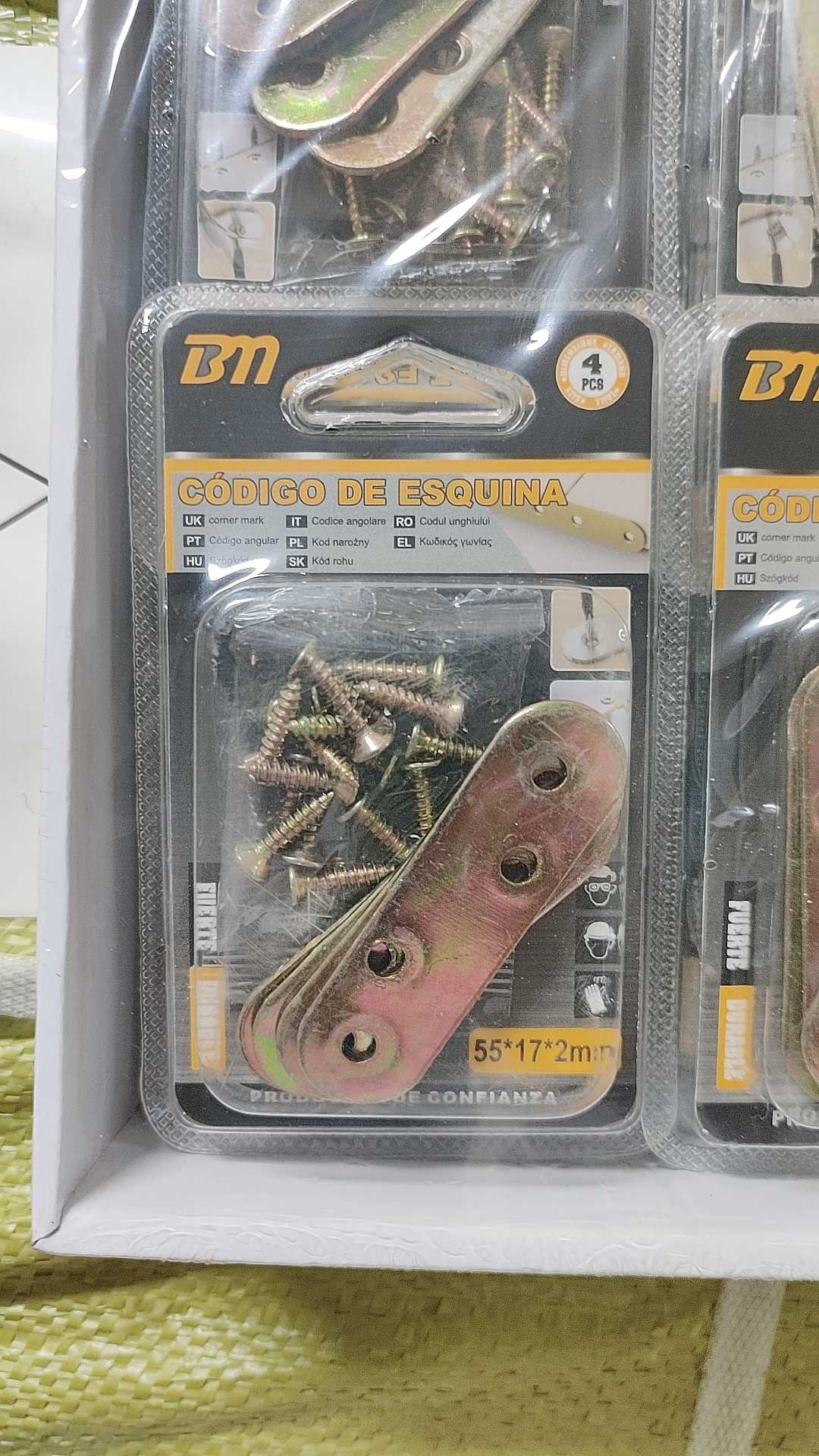Σύνδεσμοι επίπλων ίσιοι - 76*18*2 - Σετ 12 πακέτα των 4 τεμαχίων - 206081 - Image 2