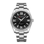<p data-pm-slice="1 1 []"><code>Το Curren 8453 είναι ένα κομψό ανδρικό ρολόι με ασημί μπρασελέ και μαύρο αναλογικό καντράν</code>