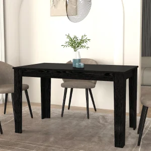 Τραπέζι Darlen Megapap χρώμα sencron black 125x72x74εκ.