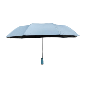 Αυτόματη ομπρέλα σπαστή με φακό LED - 10K - Tradesor - 585670 - Light Blue