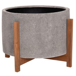 ΓΛΑΣΤΡΑ/ΚΑΣΠΟ ΕΣΩΤ.ΧΩΡΟΥ FB94682.03L FIBER CEMENT ΓΚΡΙ-TEAK ΒΑΣΗ Φ50x35Υεκ