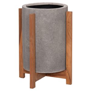 ΓΛΑΣΤΡΑ/ΚΑΣΠΟ ΕΣΩΤ.ΧΩΡΟΥ FB94682.03S FIBER CEMENT ΓΚΡΙ-TEAK ΒΑΣΗ Φ33x42Υεκ