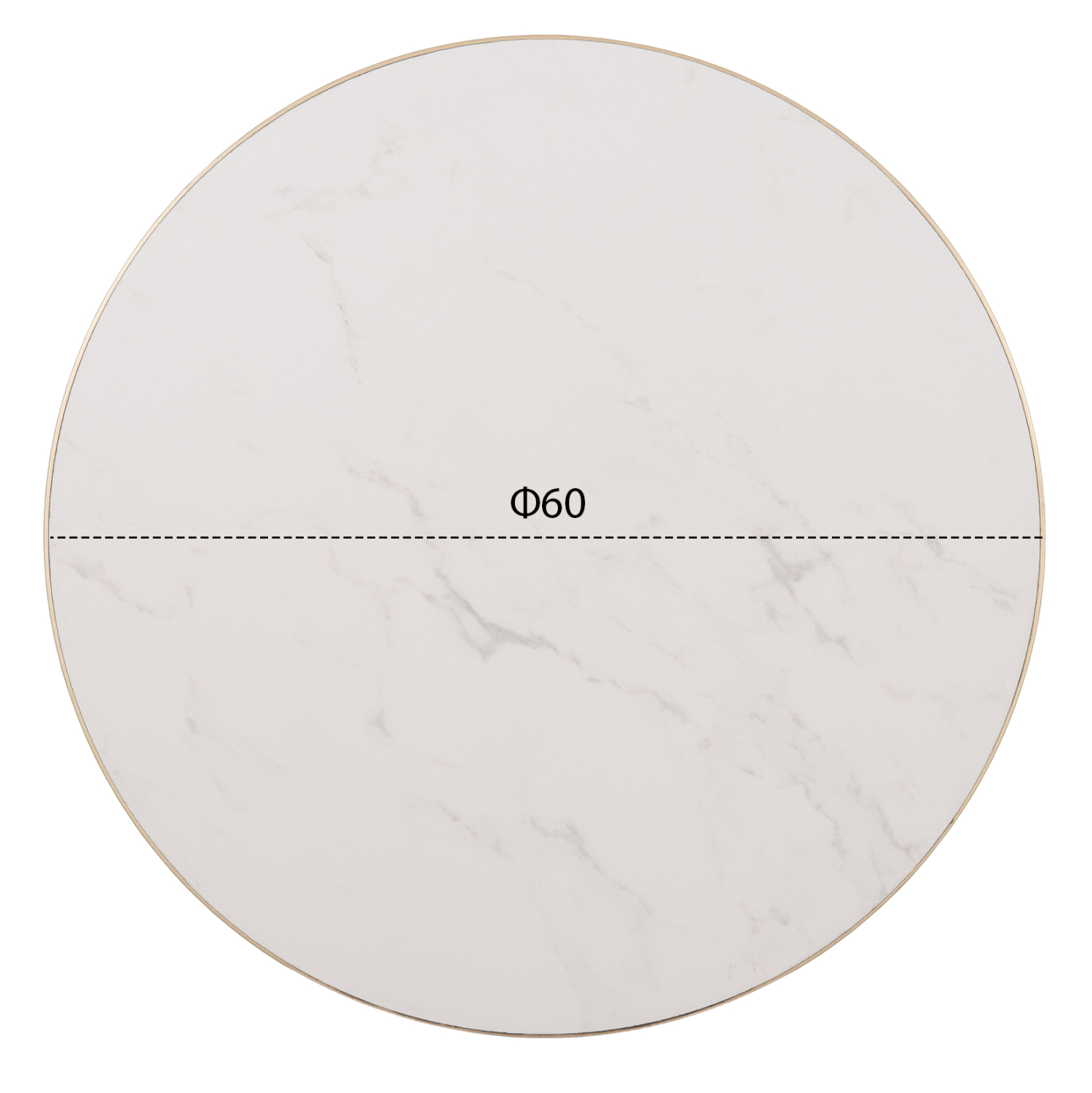 ΕΠΙΦΑΝΕΙΑ ΤΡΑΠΕΖΙΟΥ SINTERED STONE FB96652.12 ΜΕ ΠΛΑΙΣΙΟ ALU ΧΡΥΣΟ Φ60εκ. - Image 2