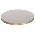 ΕΠΙΦΑΝΕΙΑ ΤΡΑΠΕΖΙΟΥ SINTERED STONE FB96652.12 ΜΕ ΠΛΑΙΣΙΟ ALU ΧΡΥΣΟ Φ60εκ.