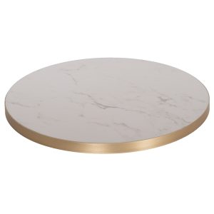ΕΠΙΦΑΝΕΙΑ ΤΡΑΠΕΖΙΟΥ SINTERED STONE FB96652.12 ΜΕ ΠΛΑΙΣΙΟ ALU ΧΡΥΣΟ Φ60εκ.