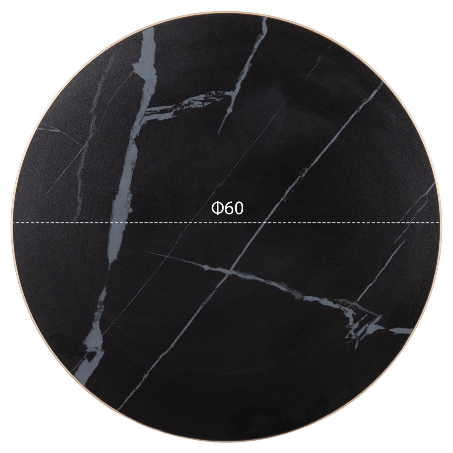 ΕΠΙΦΑΝΕΙΑ ΤΡΑΠΕΖΙΟΥ SINTERED STONE FB96652.13 ΜΕ ΠΛΑΙΣΙΟ ALU ΧΡΥΣΟ Φ60εκ. - Image 2