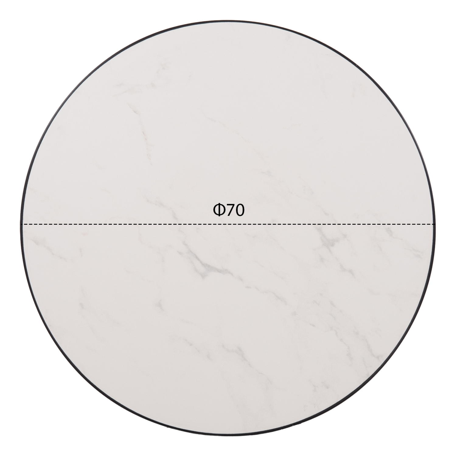 ΕΠΙΦΑΝΕΙΑ ΤΡΑΠΕΖΙΟΥ SINTERED STONE FB96653.02 ΜΕ ΠΛΑΙΣΙΟ ALU ΜΑΥΡΟ Φ70εκ. - Image 2