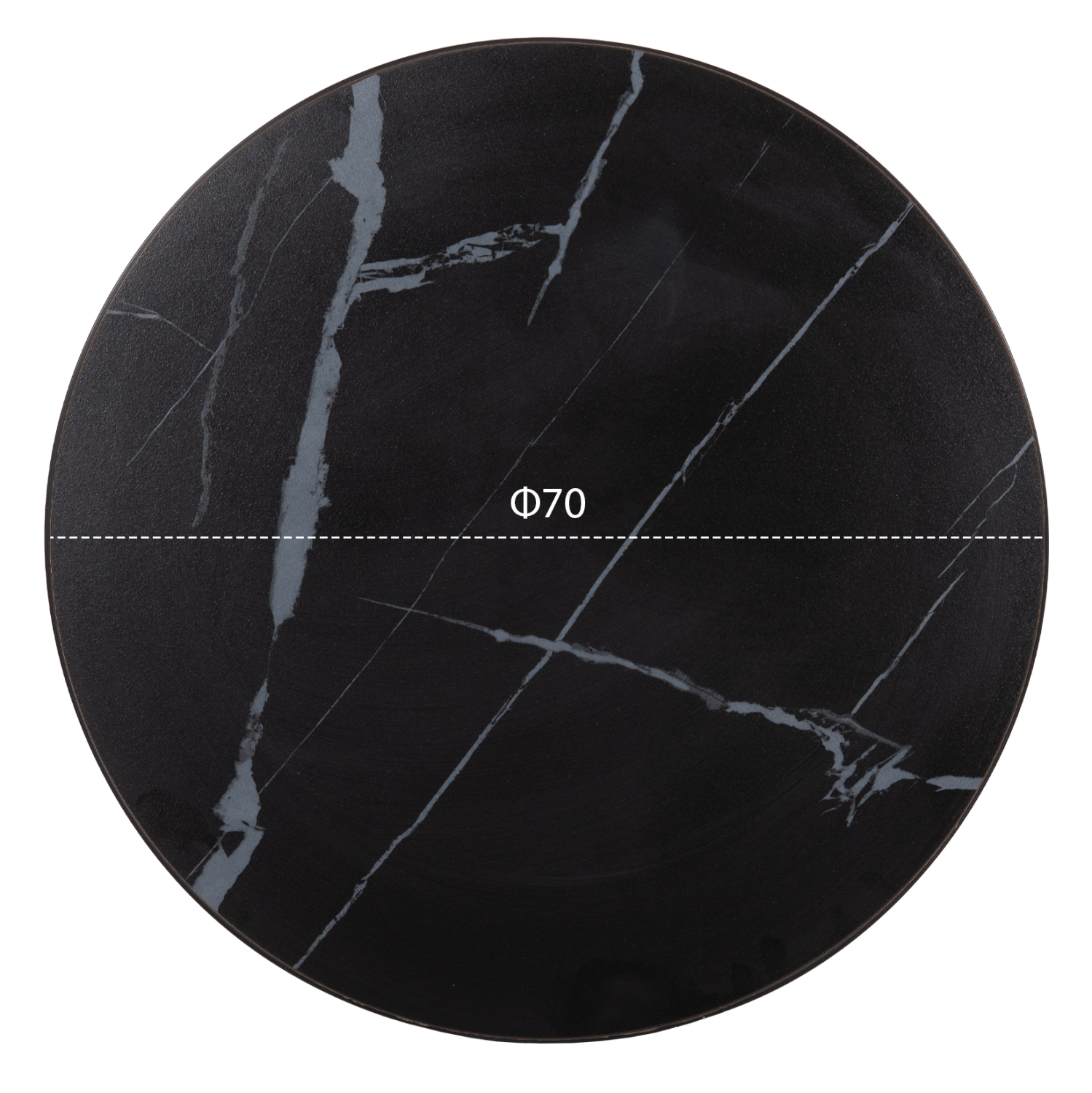 ΕΠΙΦΑΝΕΙΑ ΤΡΑΠΕΖΙΟΥ SINTERED STONE FB96653.03 ΜΕ ΠΛΑΙΣΙΟ ALU ΜΑΥΡΟ Φ70εκ. - Image 2