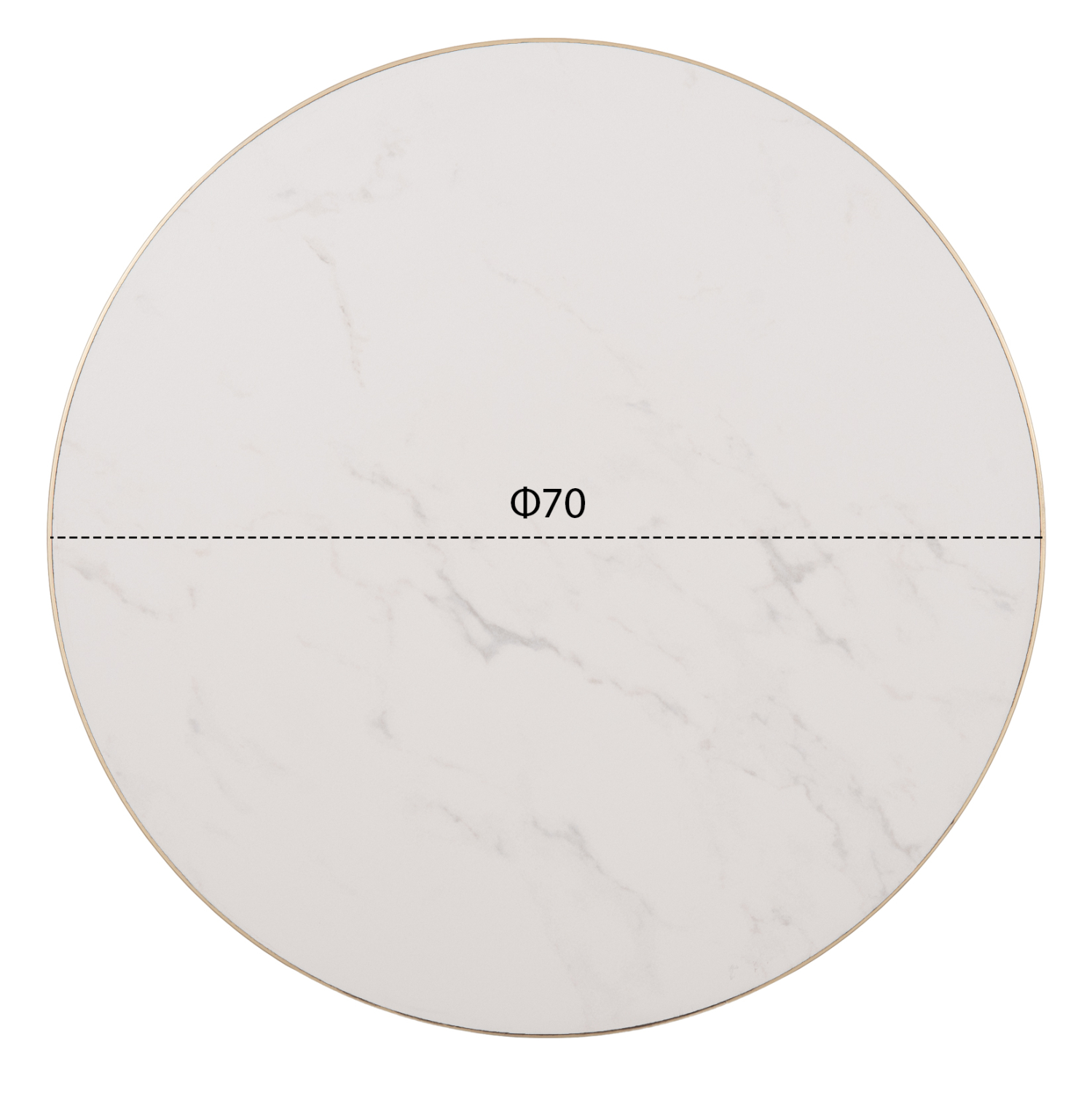 ΕΠΙΦΑΝΕΙΑ ΤΡΑΠΕΖΙΟΥ SINTERED STONE FB96653.12 ΜΕ ΠΛΑΙΣΙΟ ALU ΧΡΥΣΟ Φ70εκ. - Image 2