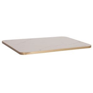 ΕΠΙΦΑΝΕΙΑ ΤΡΑΠΕΖΙΟΥ SINTERED STONE ΟΡΘΟΓΩΝΙΑ FB96656.12 ΠΛΑΙΣΙΟ ALU ΧΡΥΣΟ 120x80εκ.