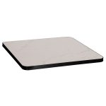 ΕΠΙΦΑΝΕΙΑ ΤΡΑΠΕΖΙΟΥ SINTERED STONE ΤΕΤΡΑΓΩΝΗ FB96655.02 ΠΛΑΙΣΙΟ ALU ΜΑΥΡΟ 80x80εκ.