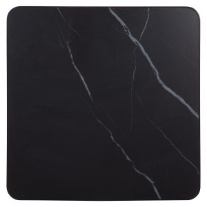 ΕΠΙΦΑΝΕΙΑ ΤΡΑΠΕΖΙΟΥ SINTERED STONE ΤΕΤΡΑΓΩΝΗ FB96655.03 ΠΛΑΙΣΙΟ ALU ΜΑΥΡΟ 80x80εκ.