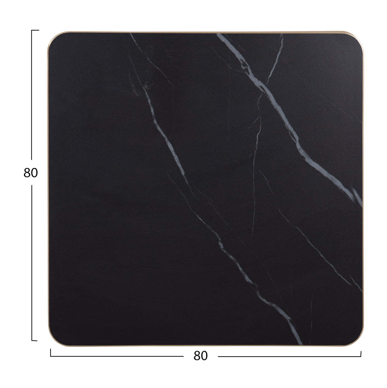 ΕΠΙΦΑΝΕΙΑ ΤΡΑΠΕΖΙΟΥ SINTERED STONE ΤΕΤΡΑΓΩΝΗ FB96655.13 ΠΛΑΙΣΙΟ ALU ΧΡΥΣΟ 80x80εκ. - Image 2