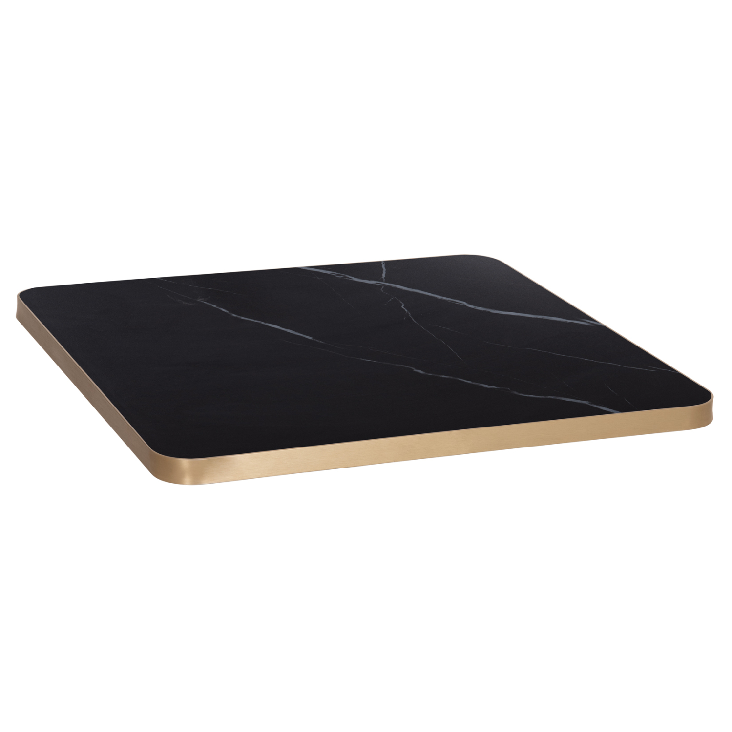 ΕΠΙΦΑΝΕΙΑ ΤΡΑΠΕΖΙΟΥ SINTERED STONE ΤΕΤΡΑΓΩΝΗ FB96655.13 ΠΛΑΙΣΙΟ ALU ΧΡΥΣΟ 80x80εκ.