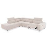 ΚΑΝΑΠΕΣ ΑΡΙΣΤΕΡΗ ΓΩΝΙΑ 5Θ ΜΕ RECLINE FB93316.02L ΕΚΡΟΥ ΥΦΑΣΜΑ 307x267x94Yεκ