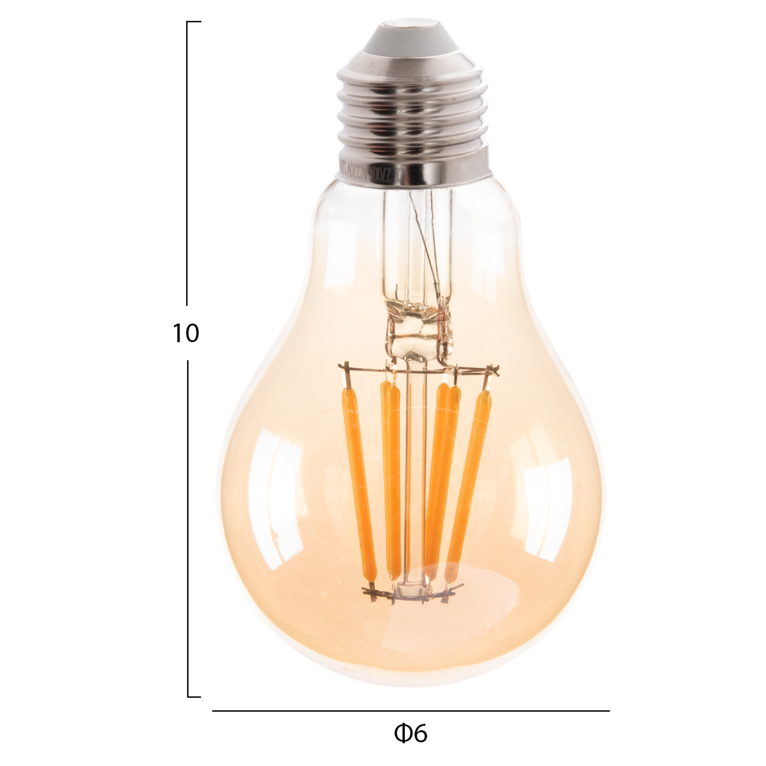 ΛΑΜΠΤΗΡΑΣ FB94045 LED FILAMENT 8W E27 3000K GOLD DIMMABLE - Image 2