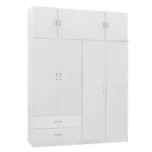 ΝΤΟΥΛΑΠΑ 4-ΦΥΛΛΗ ΜΕ ΠΑΤΑΡΙ & ΣΥΡΤΑΡΙΑ FB911355.05 ΜΕΛΑΜΙΝΗ ΣΕ ΛΕΥΚΟ 160x43x240Υεκ