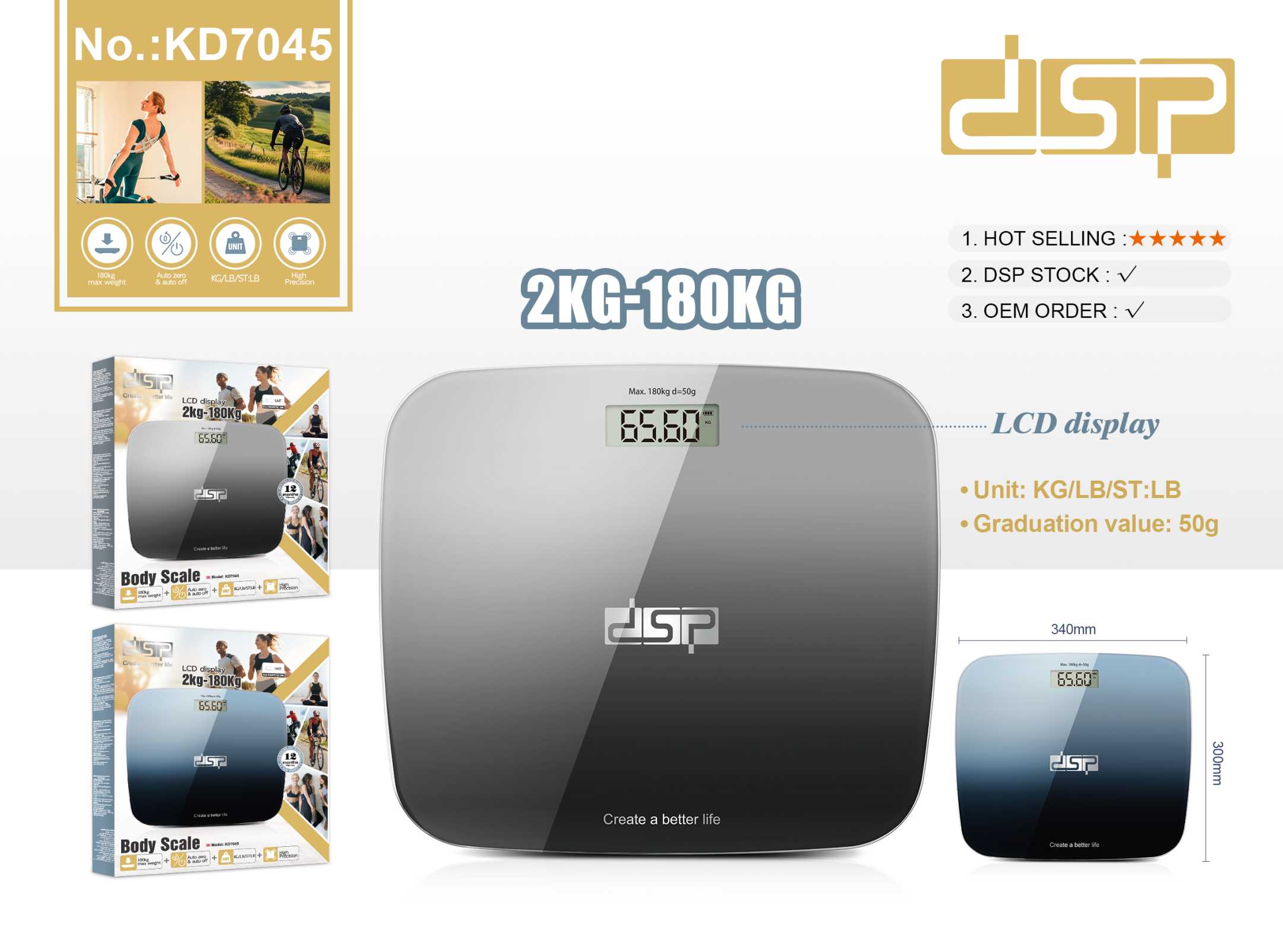 Ψηφιακή ζυγαριά μπάνιου - KD7045 - DSP - 618526 - Blue - Image 2